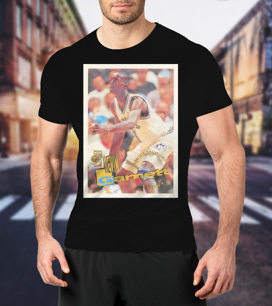 Kevin Garnett NBA 1995 Minnesota Timberwolves Rookie Card Forward T-Shirt
