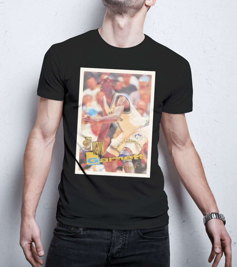 Kevin Garnett NBA 1995 Minnesota Timberwolves Rookie Card Forward T-Shirt