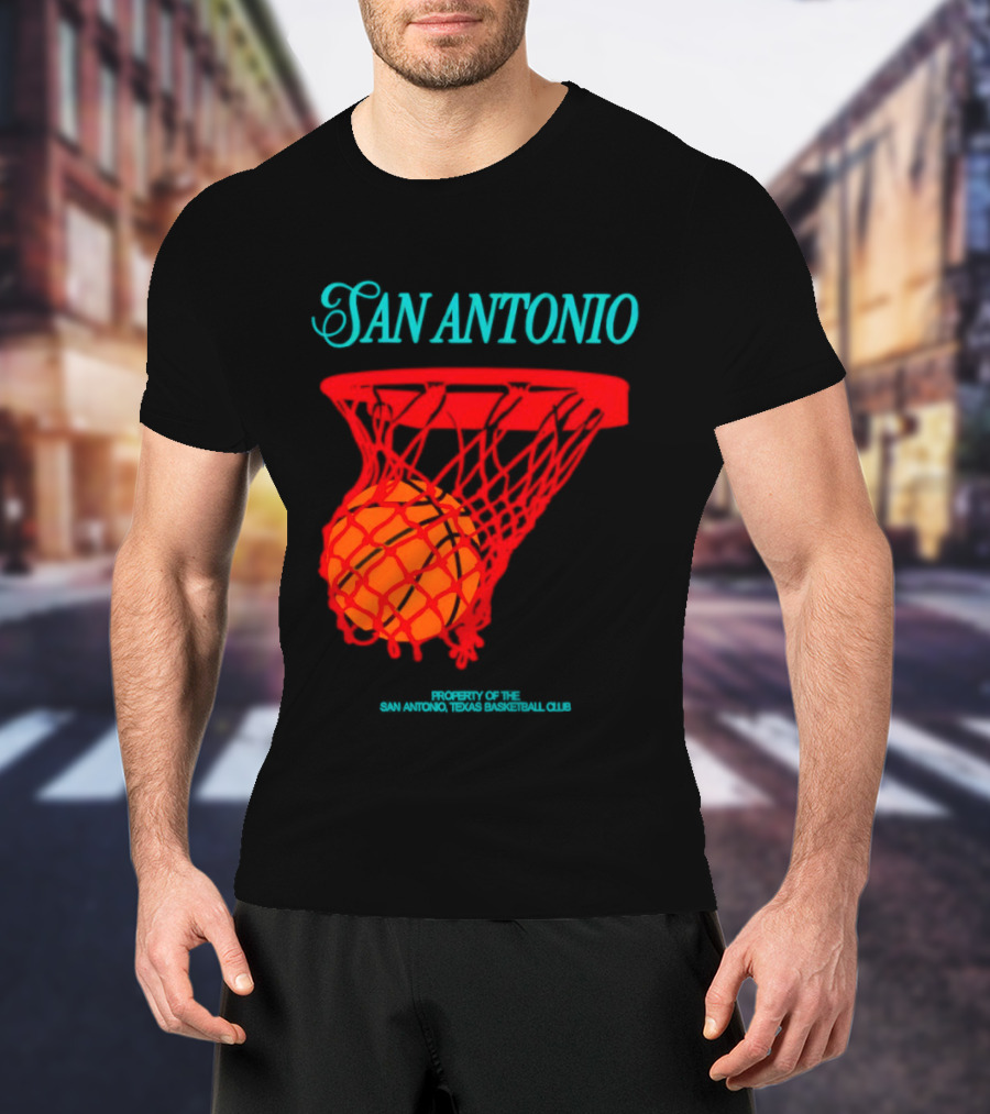 San Antonio Spurs Basketball Property Of The San Antonio Texas Basketball Club T-Shirt