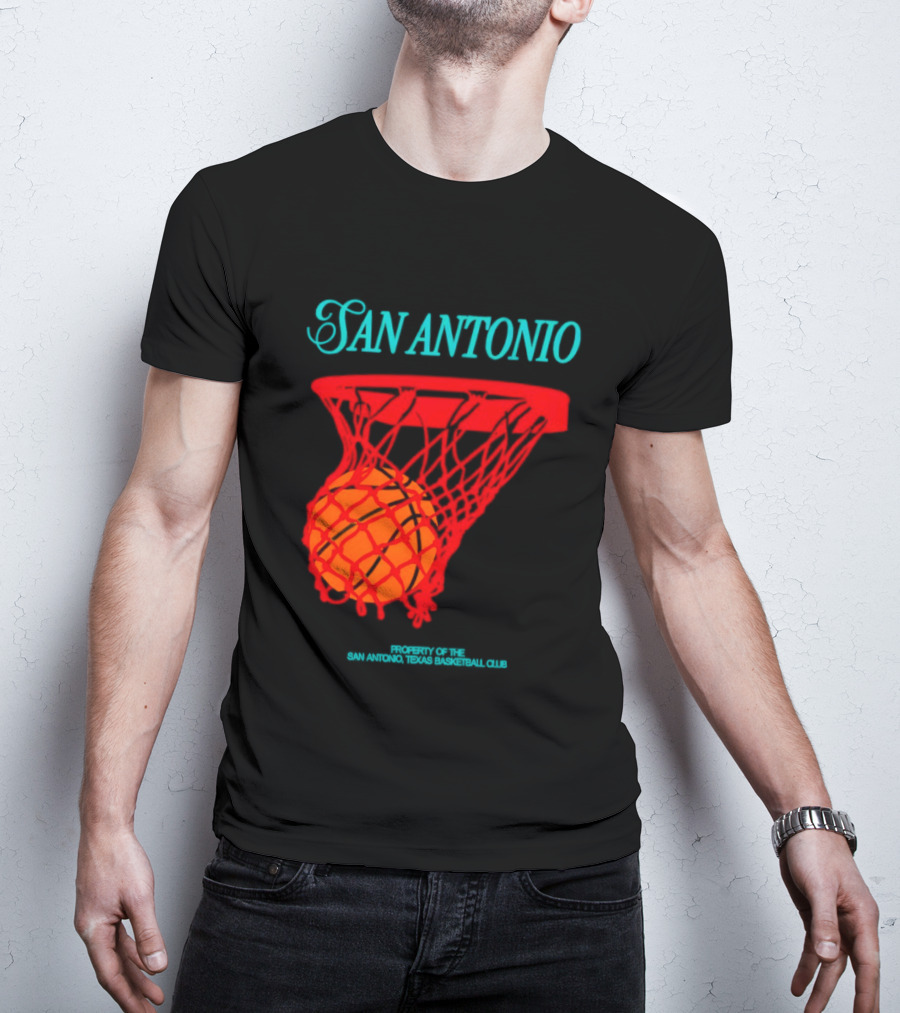 San Antonio Spurs Basketball Property Of The San Antonio Texas Basketball Club T-Shirt