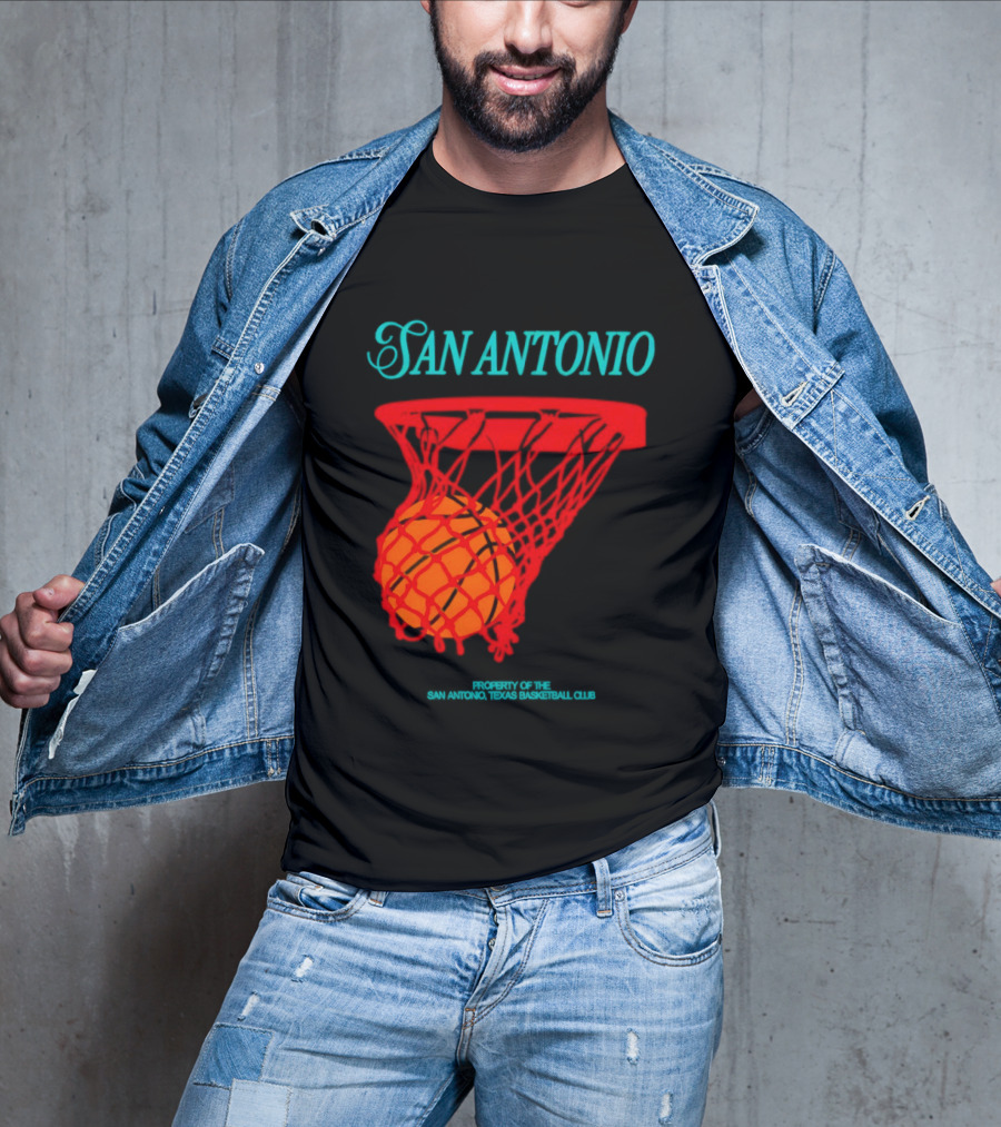 San Antonio Spurs Basketball Property Of The San Antonio Texas Basketball Club T-Shirt