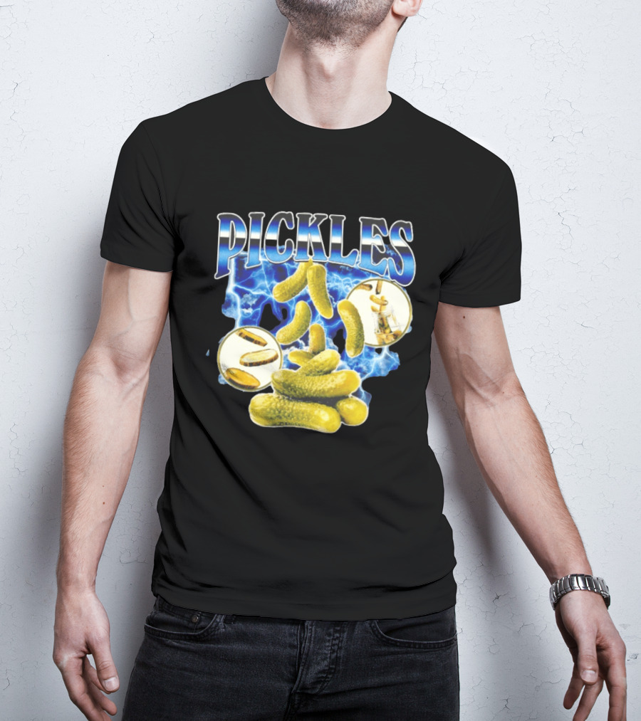 Thunder Pickles Crunch Power Electric Blue Lightning Pickles T-Shirt