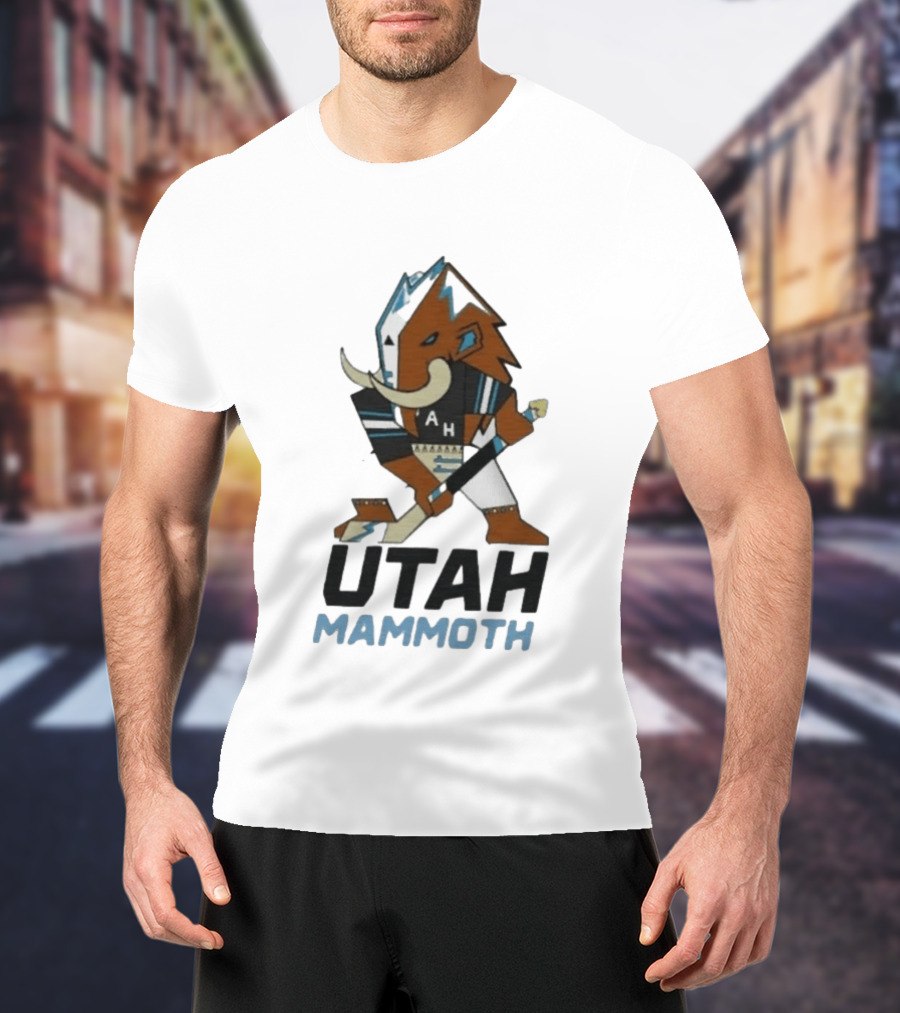 Lawson Crouse With Utah Mammoth Hockey Team T-Shirt