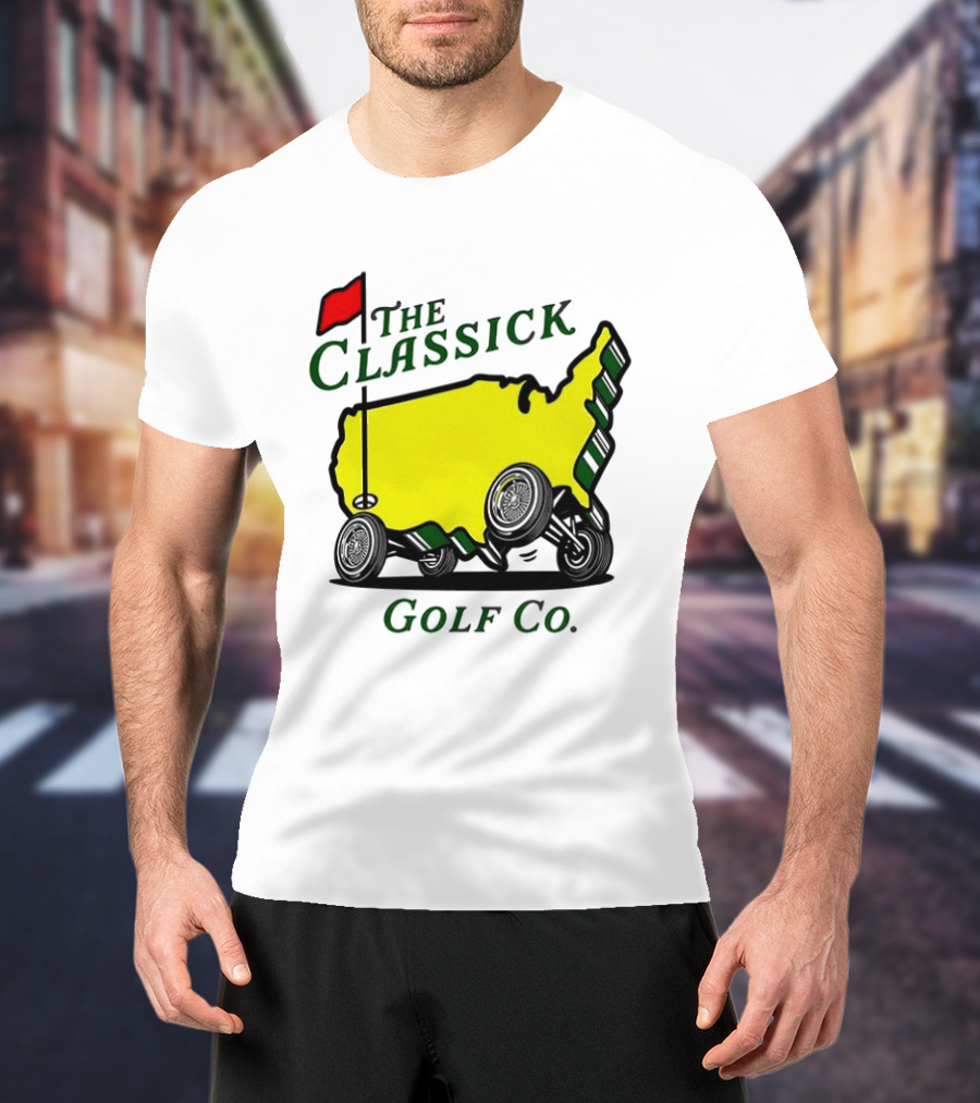 The Classick Golf Co Masters USA Map Golf Cart T-Shirt