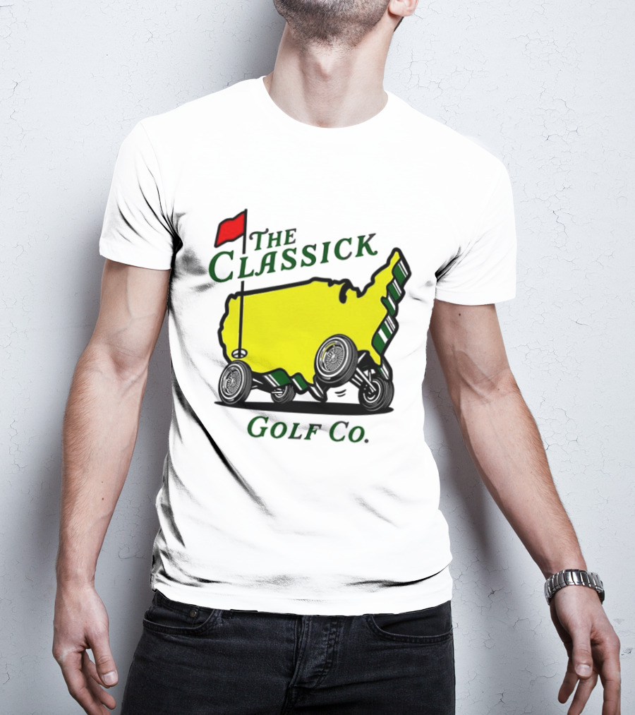 The Classick Golf Co Masters USA Map Golf Cart T-Shirt
