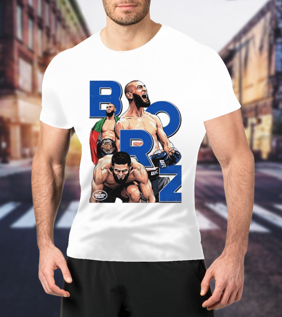 Borz Khamzat Chimaev UFC Fighter Illustrated T-Shirt