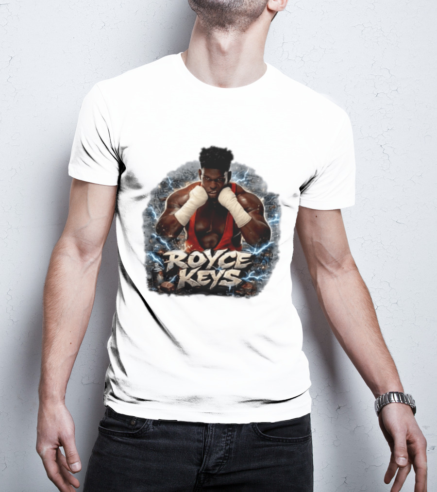 Royce Keys AEW Boxing Pose Lightning T-Shirt