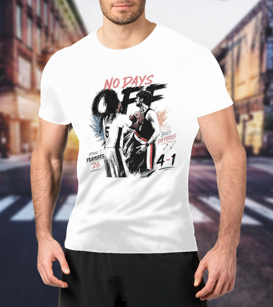 Stephon Castle No Days Off Built Different San Antonio Spurs Basketball 4 1 Number 26 T-Shirt