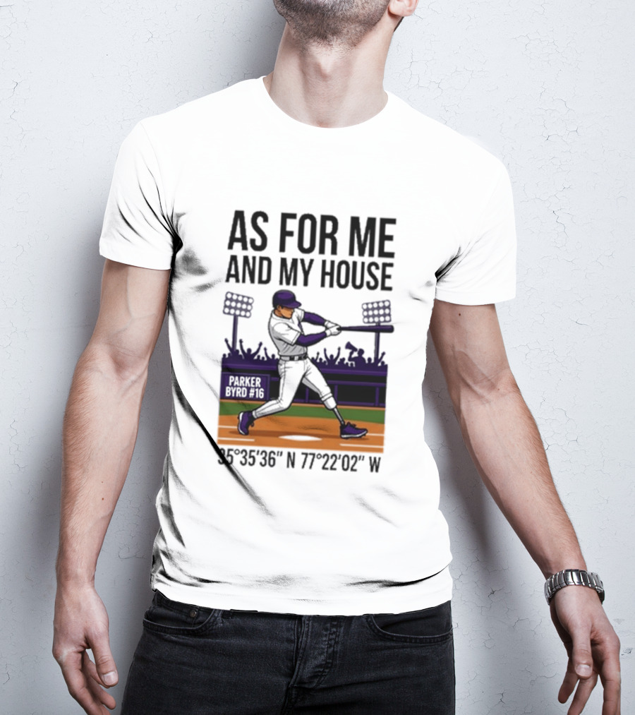 As For Me And My House Parker Byrd 2026 Baseball Coordinates T-Shirt