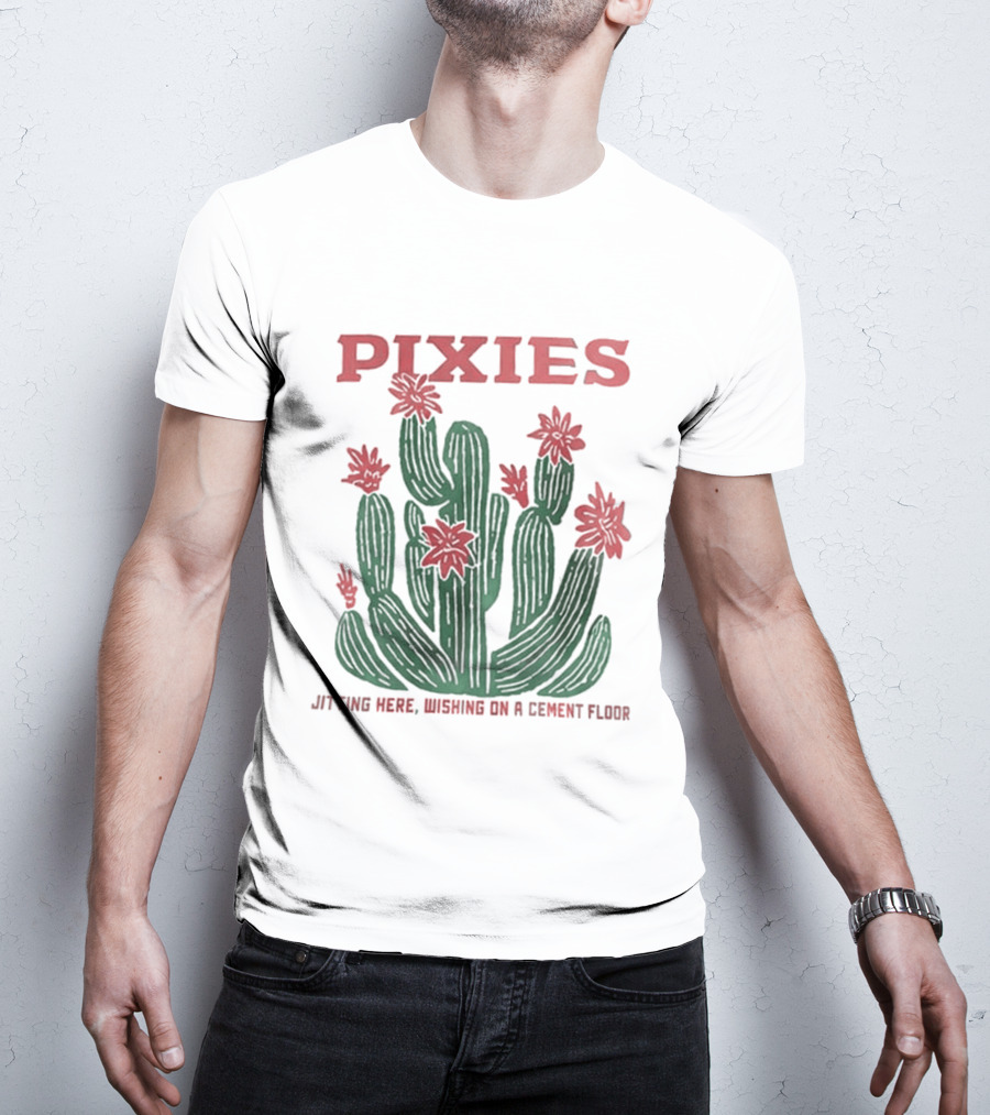 Pixies P40 Asia Tour 2026 Cactus Sitting Here Wishing On A Cement Floor T-Shirt