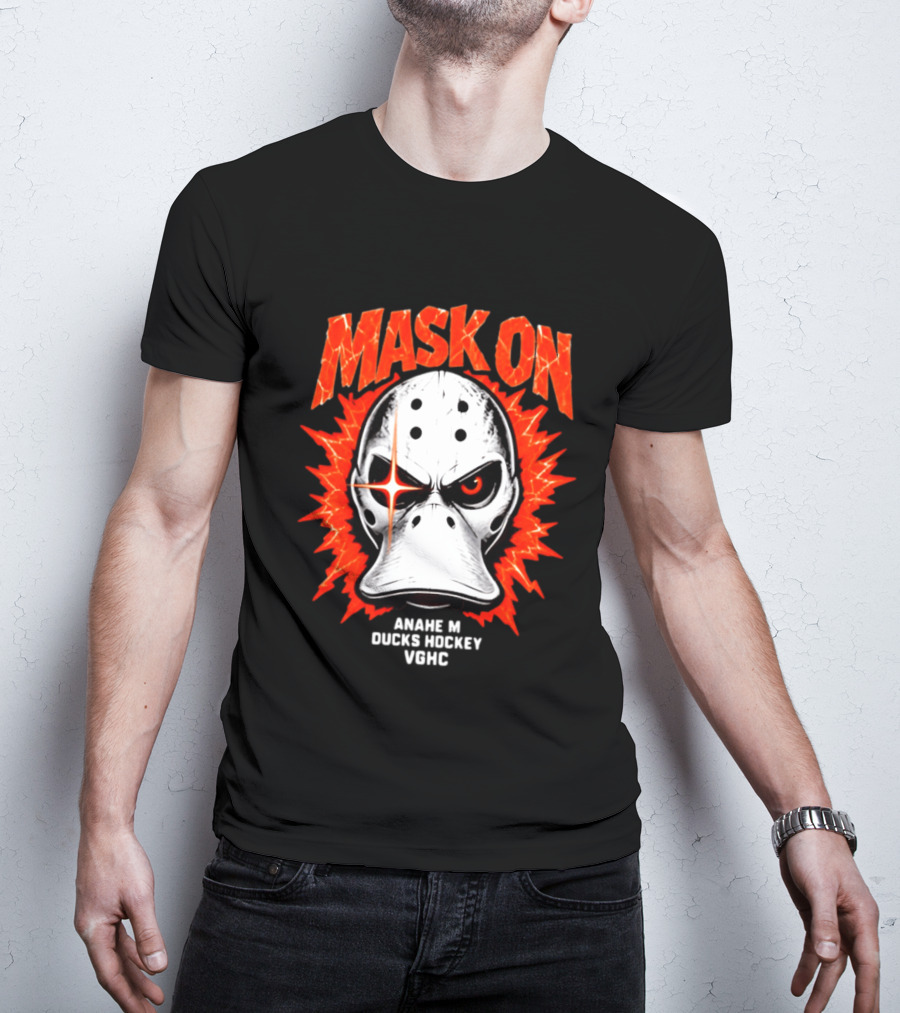 MASK ON Anaheim Ducks Hockey Vonic T-Shirt