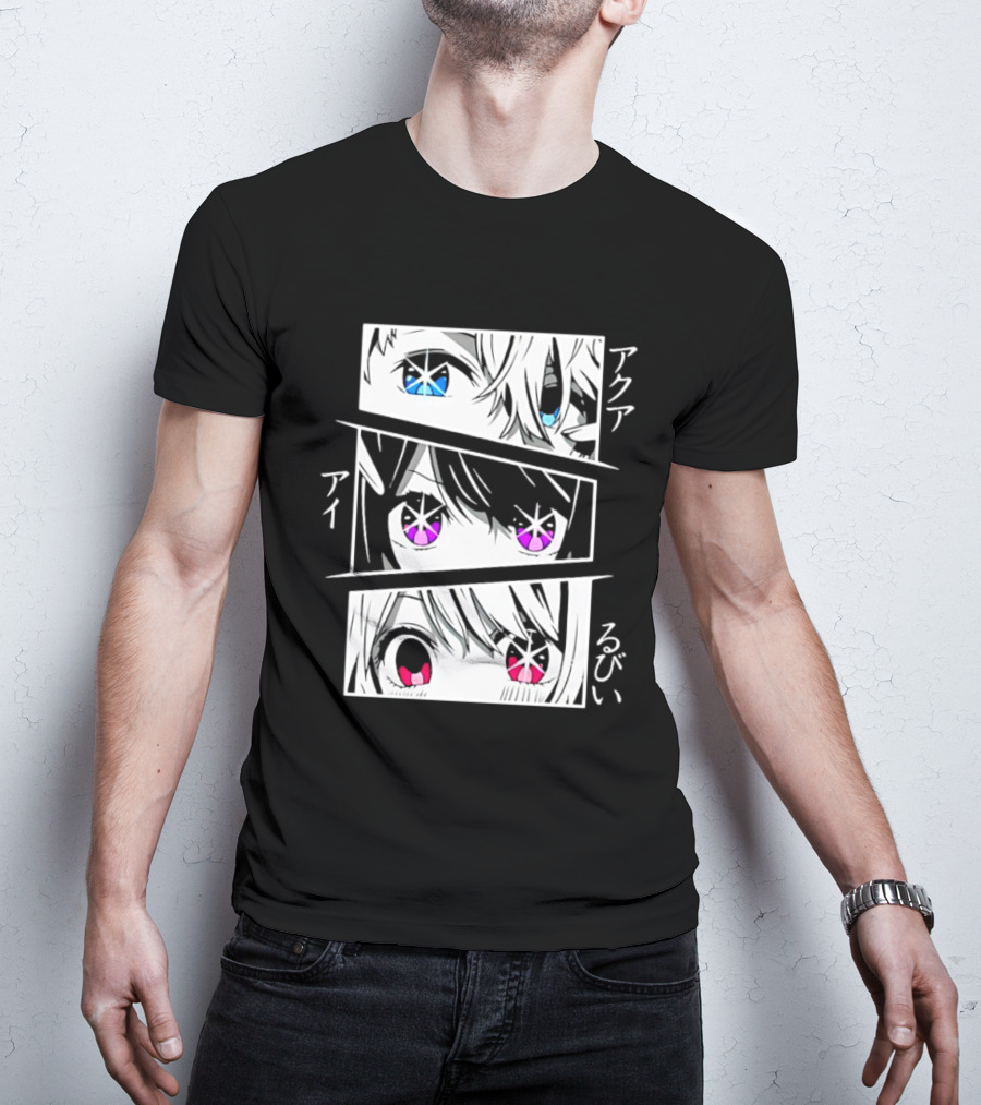 Aqua Ai And Ruby Eyes Oshi No Ko Anime Characters T-Shirt