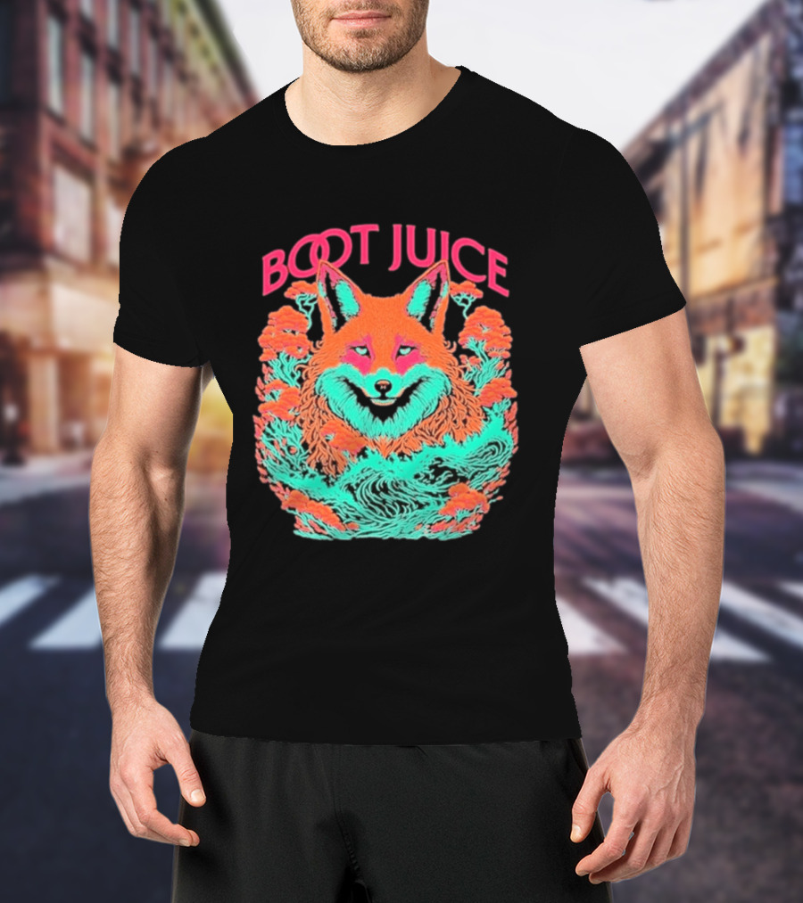 Boot Juice Psychedelic Neon Fox T-Shirt