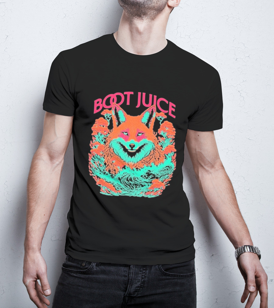 Boot Juice Psychedelic Neon Fox T-Shirt