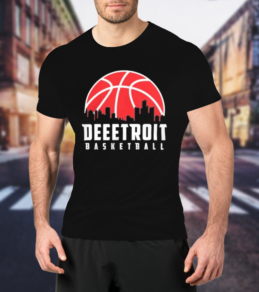 Deeetroit Basketball Cityline Detroit Pistons 2026 T-Shirt