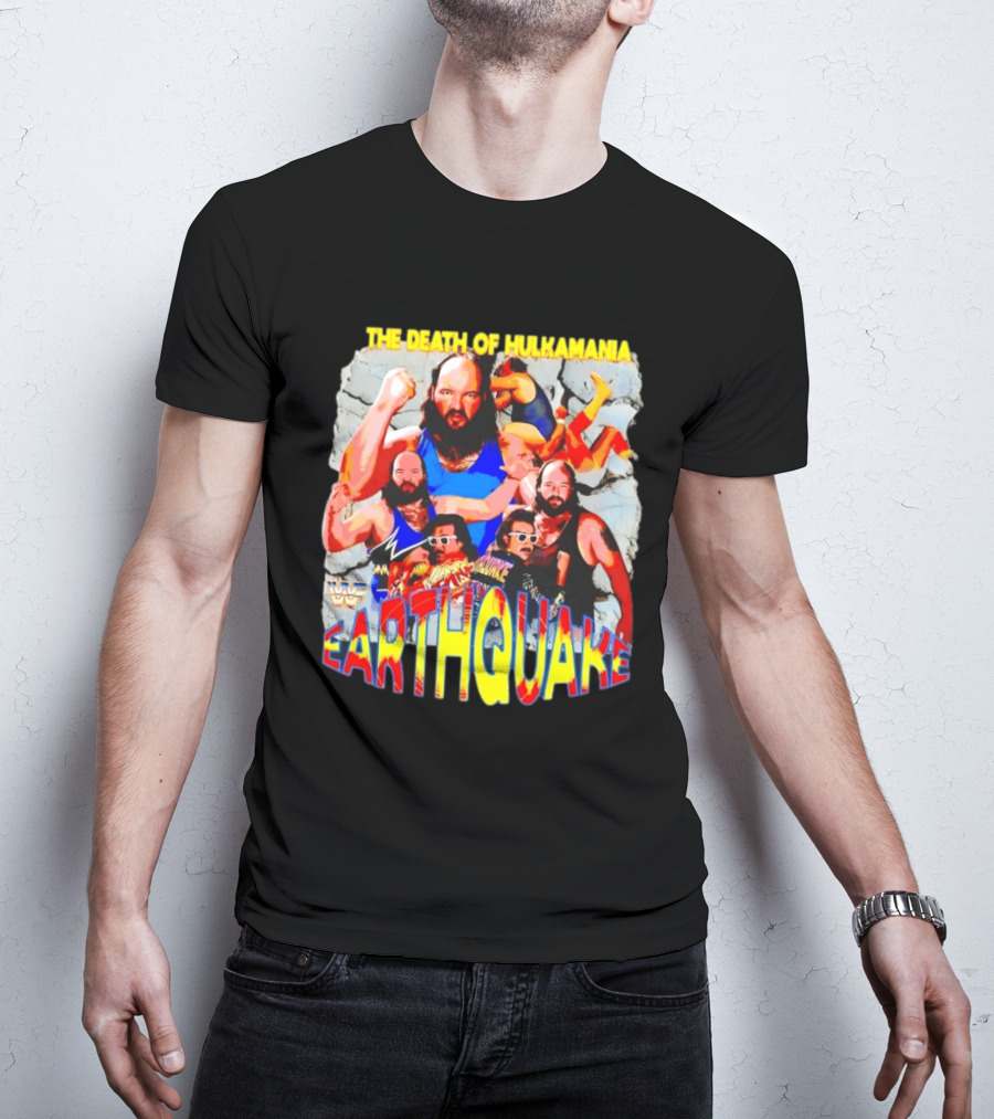 The Death Of Hulkamania WWF Earthquake Wrestling T-Shirt