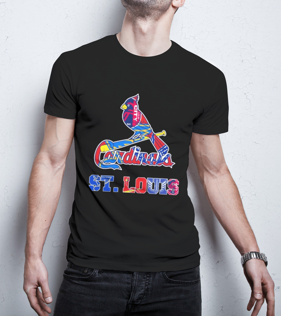 St Louis Cardinals City Soccer Blue And Red Sports Teams T-Shirt