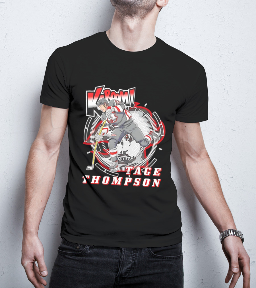 Tage Thompson Kaboom Hockey Comic T-Shirt