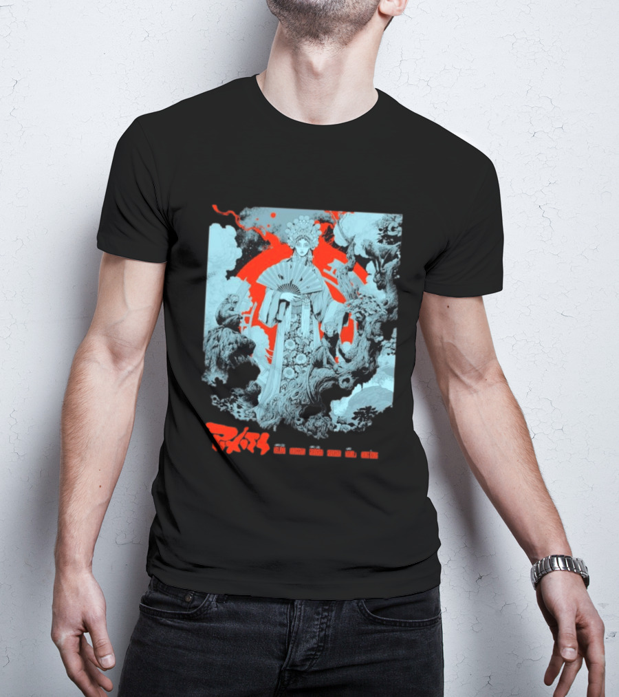 Pixies P40 Asia Tour 2026 Ken Taylor Geisha And Mythical Creatures T-Shirt