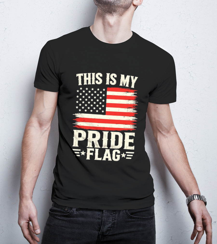 This Is My Pride Flag American Flag Stars And Stripes T-Shirt