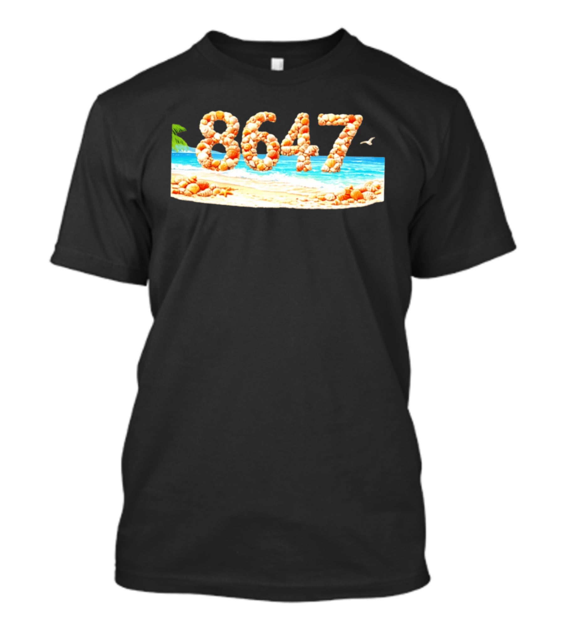 8647 Beach Edition Sun Sand Seashells Tropical Paradise T-Shirt