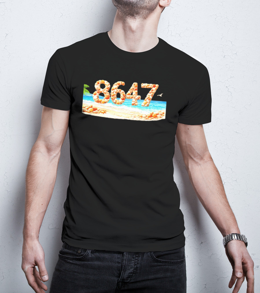 8647 Beach Edition Sun Sand Seashells Tropical Paradise T-Shirt