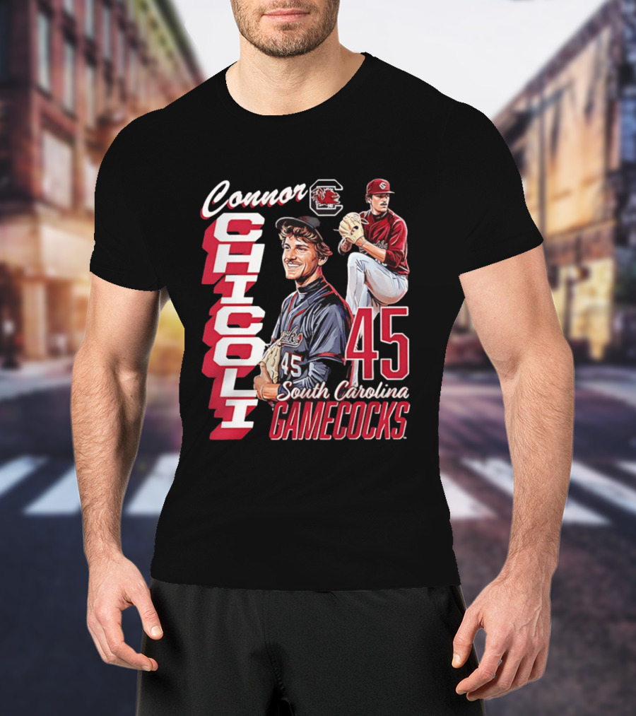 Connor Chicoli 45 South Carolina Gamecocks T-Shirt