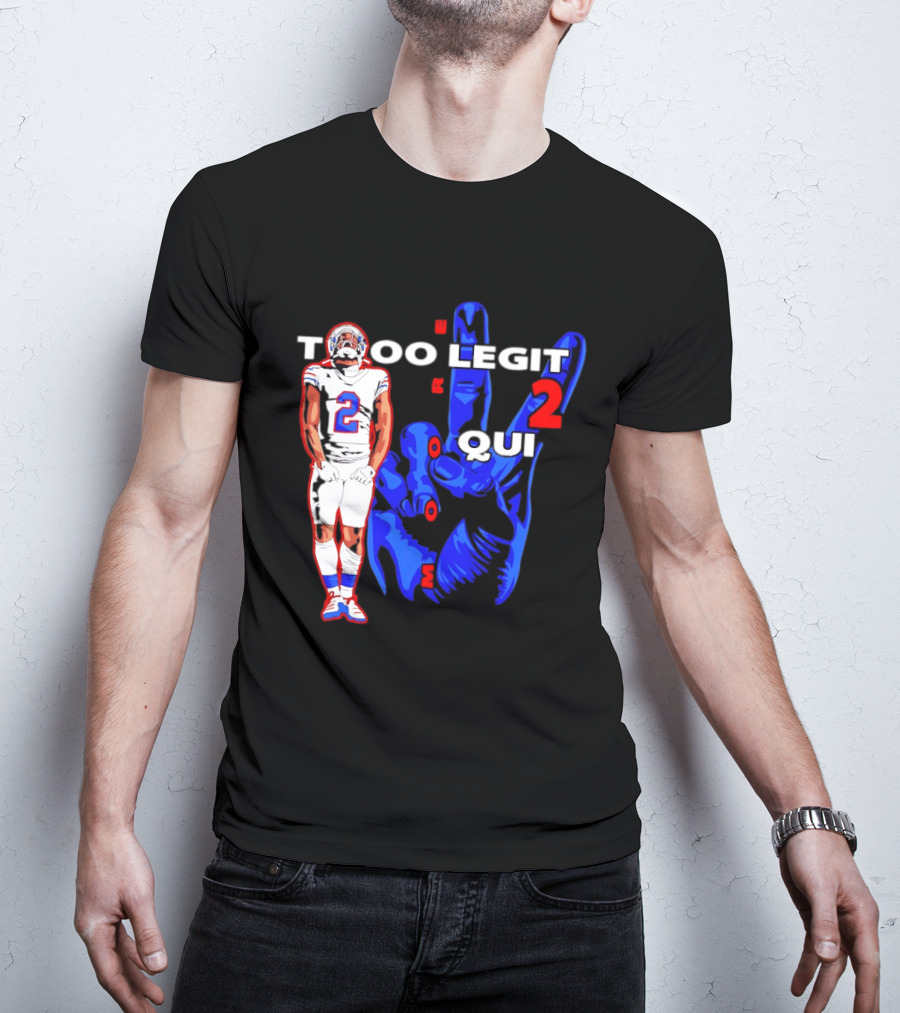 Too Legit 2 Quit DJ Moore Number 2 Buffalo Bills T-Shirt
