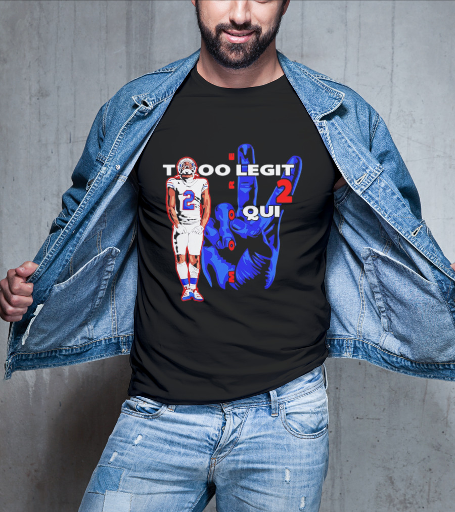 Too Legit 2 Quit DJ Moore Number 2 Buffalo Bills T-Shirt