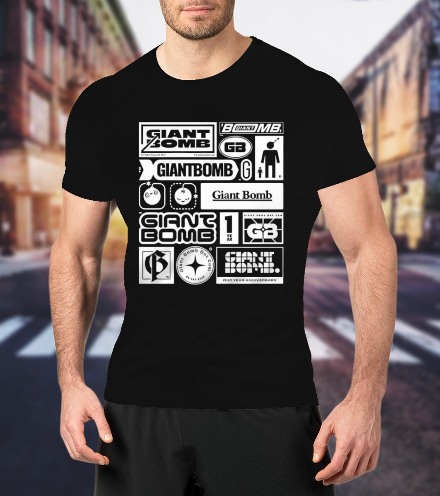 Giant Bomb Racing GB Icons And Logos Collection T-Shirt