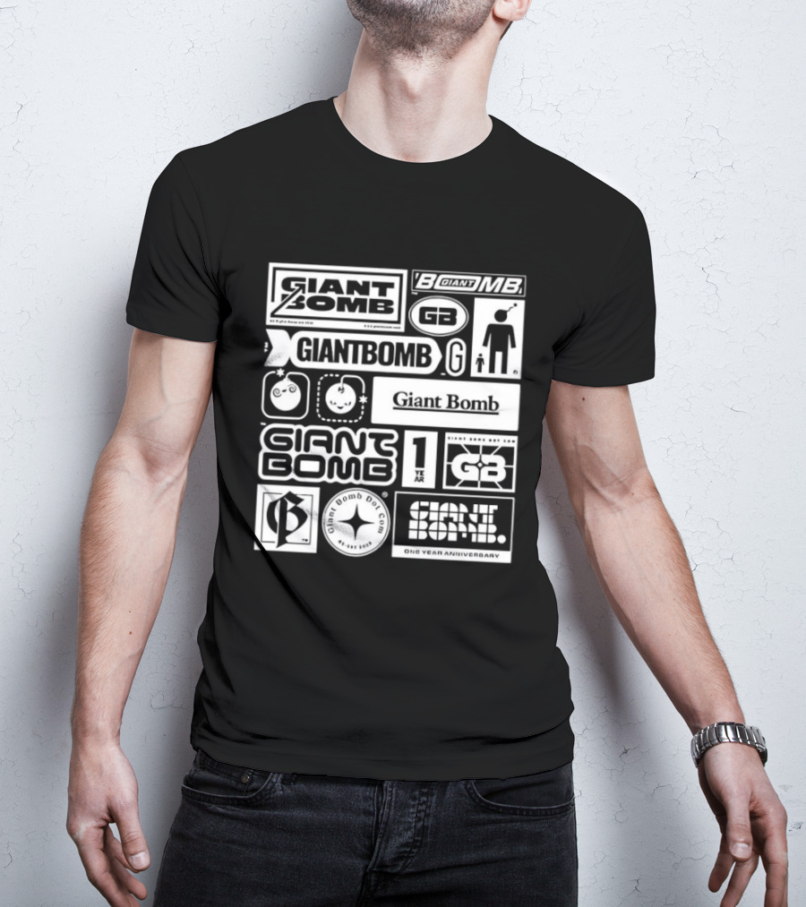 Giant Bomb Racing GB Icons And Logos Collection T-Shirt