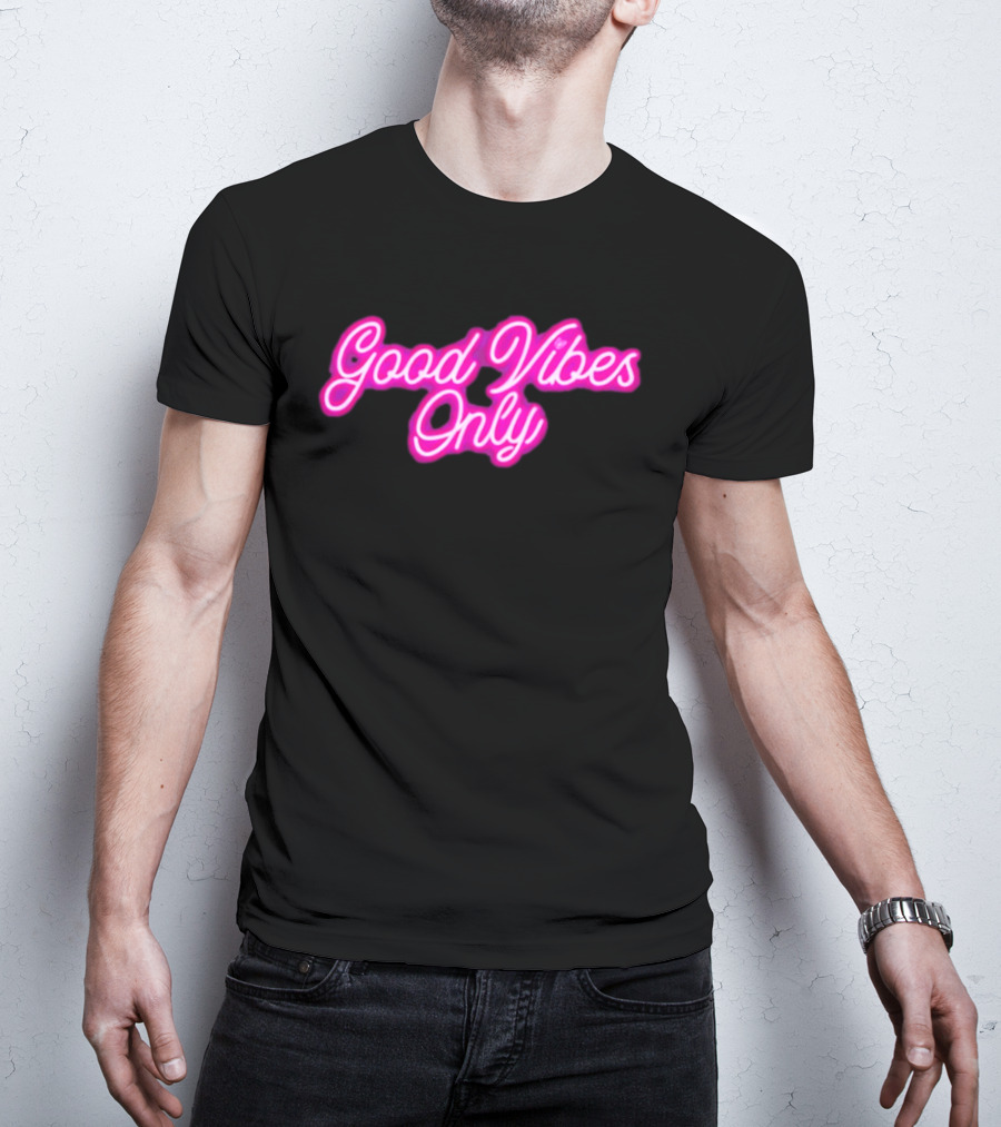 Good Vibes Only Neon Purple Script T-Shirt