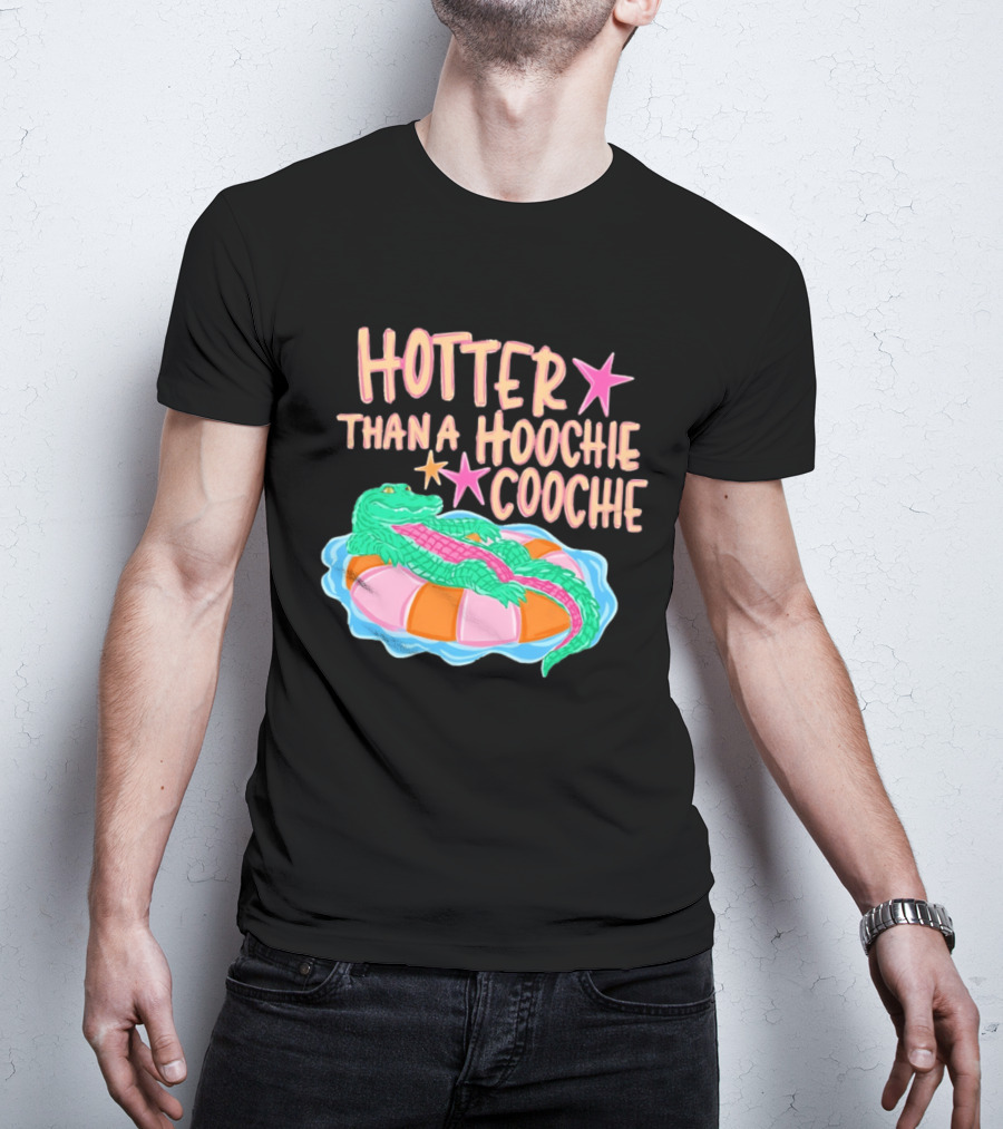Hotter Than A Hoochie Coochie Alligator Float Summer Vibes T-Shirt