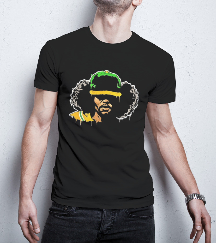 Jimi Hendrix Groovy Green Afro Psychedelic T-Shirt