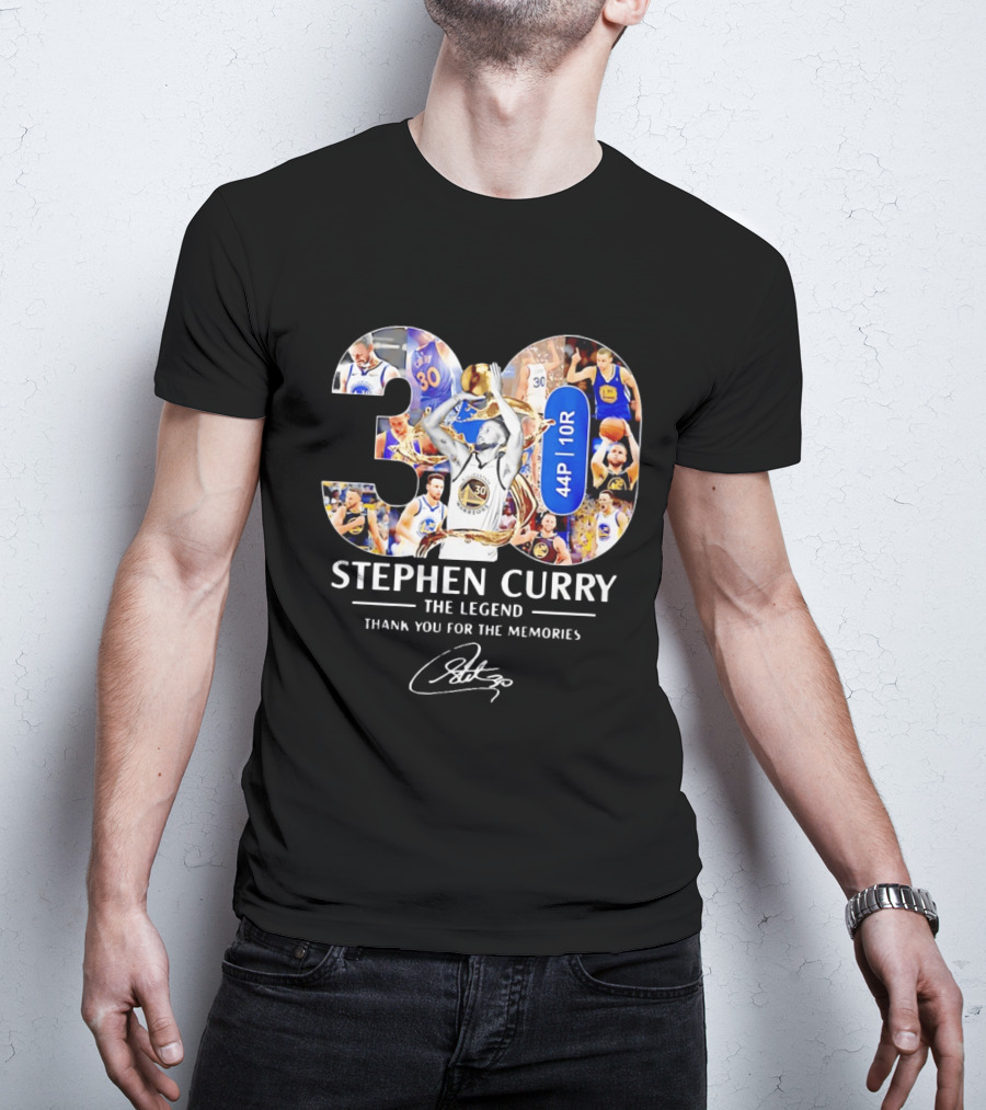Stephen Curry 30 The Legend Thank You For The Memories 44P 10R T-Shirt