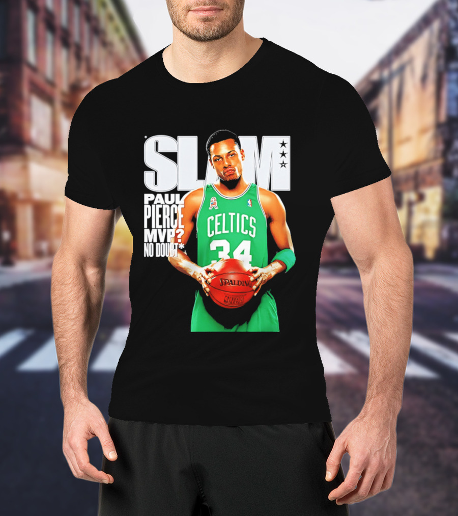 Paul Pierce Celtics 34 MVP No Doubt Slam T-Shirt