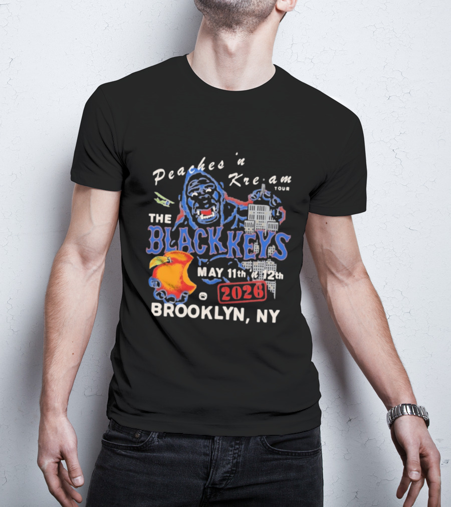 Peaches 'n Kream Tour The Black Keys May 11th 12th 2026 Brooklyn NY T-Shirt
