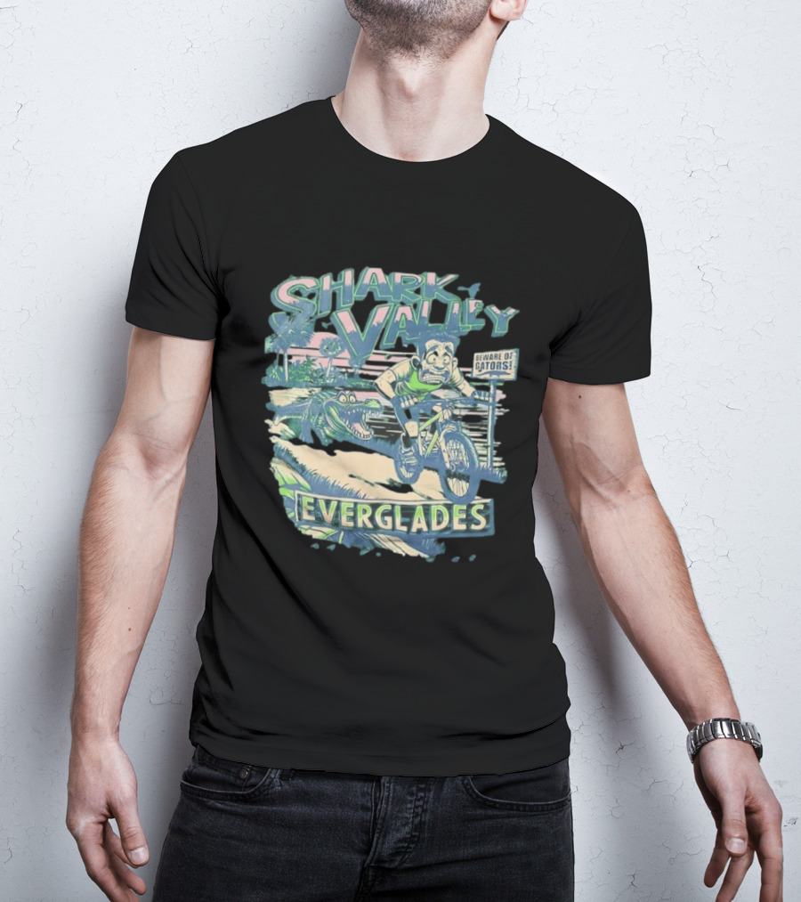 Shark Valley Everglades Beware Of Gators Biking Adventure T-Shirt