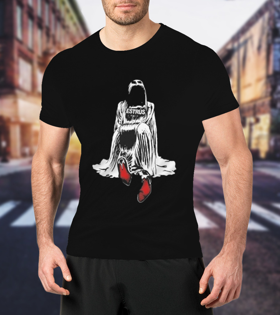 Tove Lo Estrus Red Boots Monochrome Cloaked Figure T-Shirt