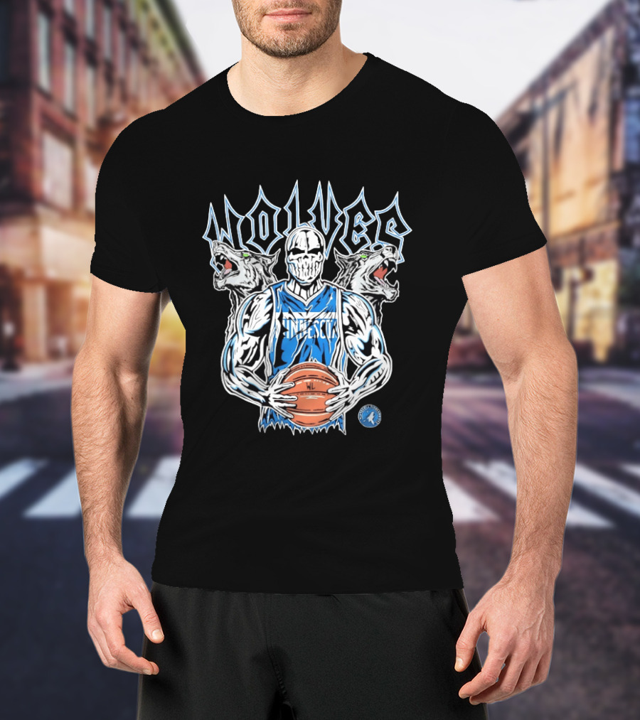 Warren Lotas Minnesota Timberwolves Skull Basketball Wolves T-Shirt