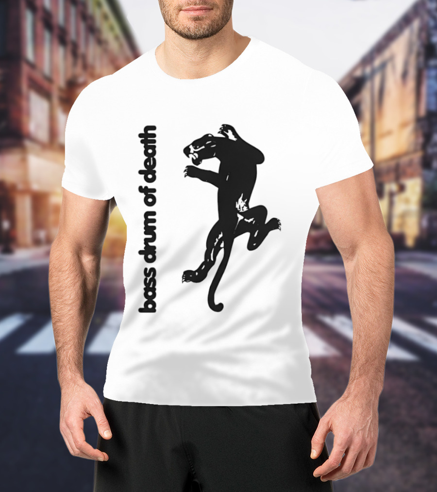Black Panthers Bass Drum Of Death Panther Silhouette Jumping T-Shirt