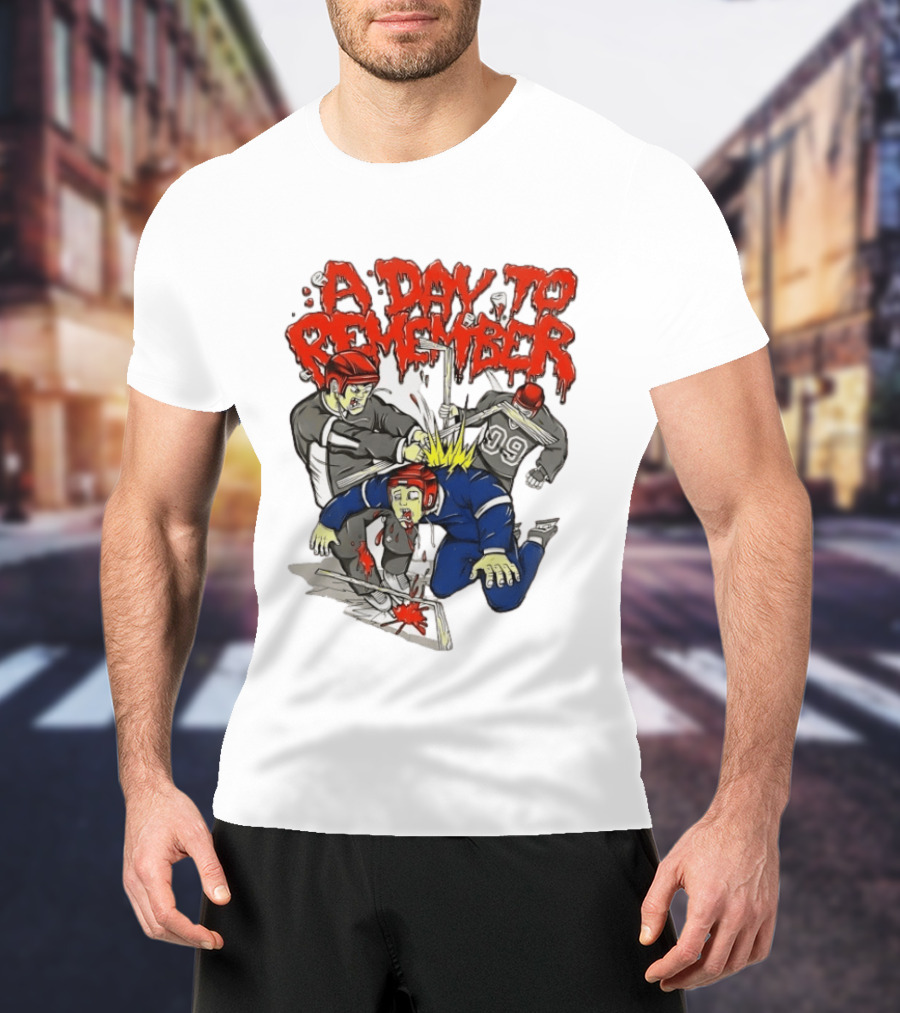 A Day To Remember Hockey Players Fighting Scene T-Shirt