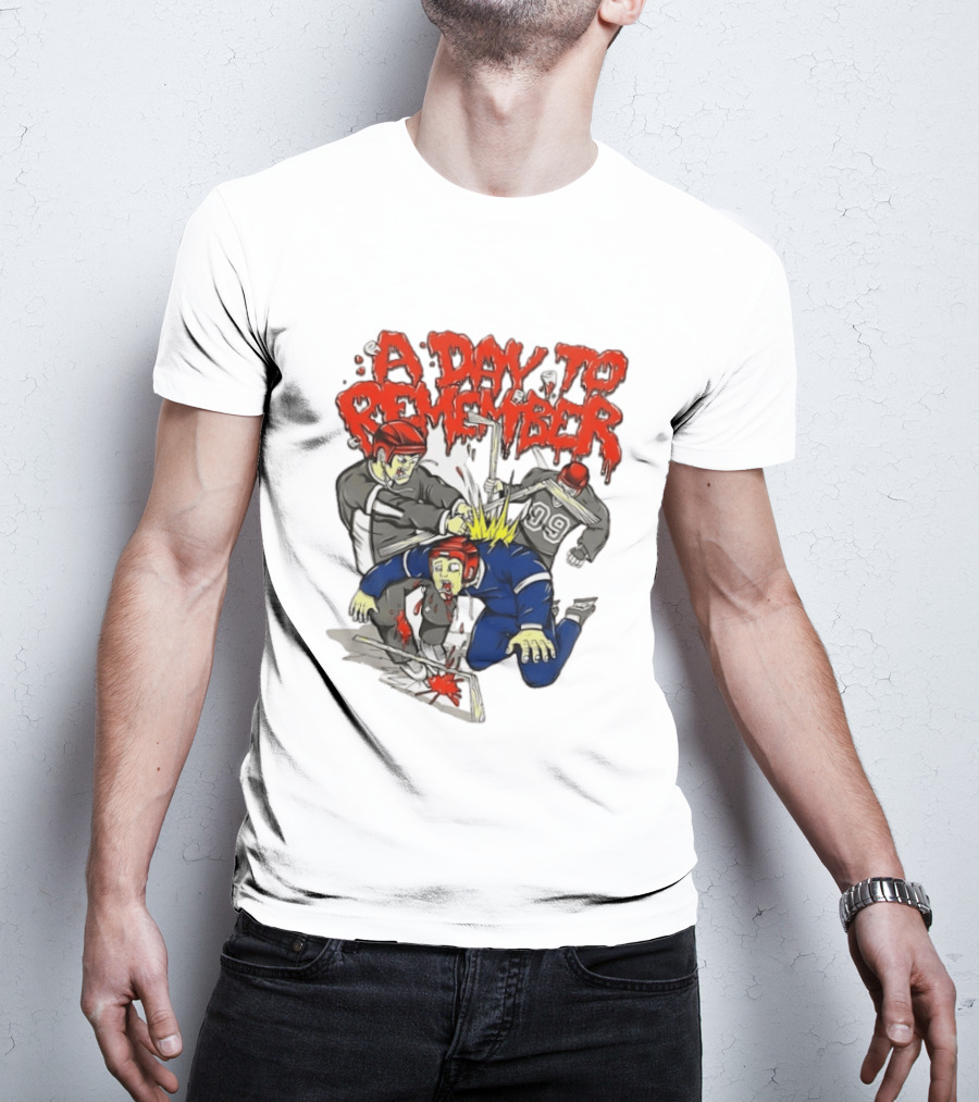 A Day To Remember Hockey Players Fighting Scene T-Shirt