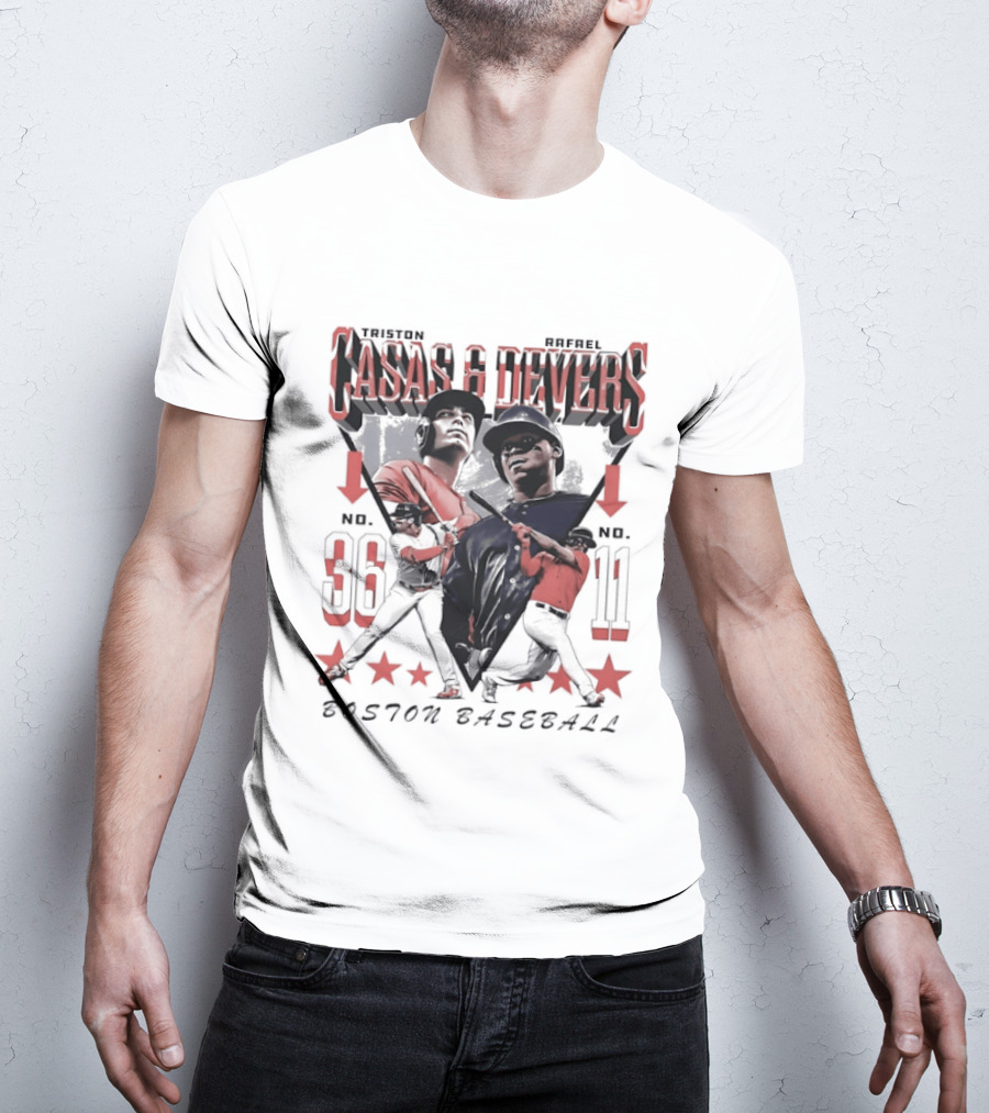 Casas Devers No 36 No 11 Boston Baseball T-Shirt