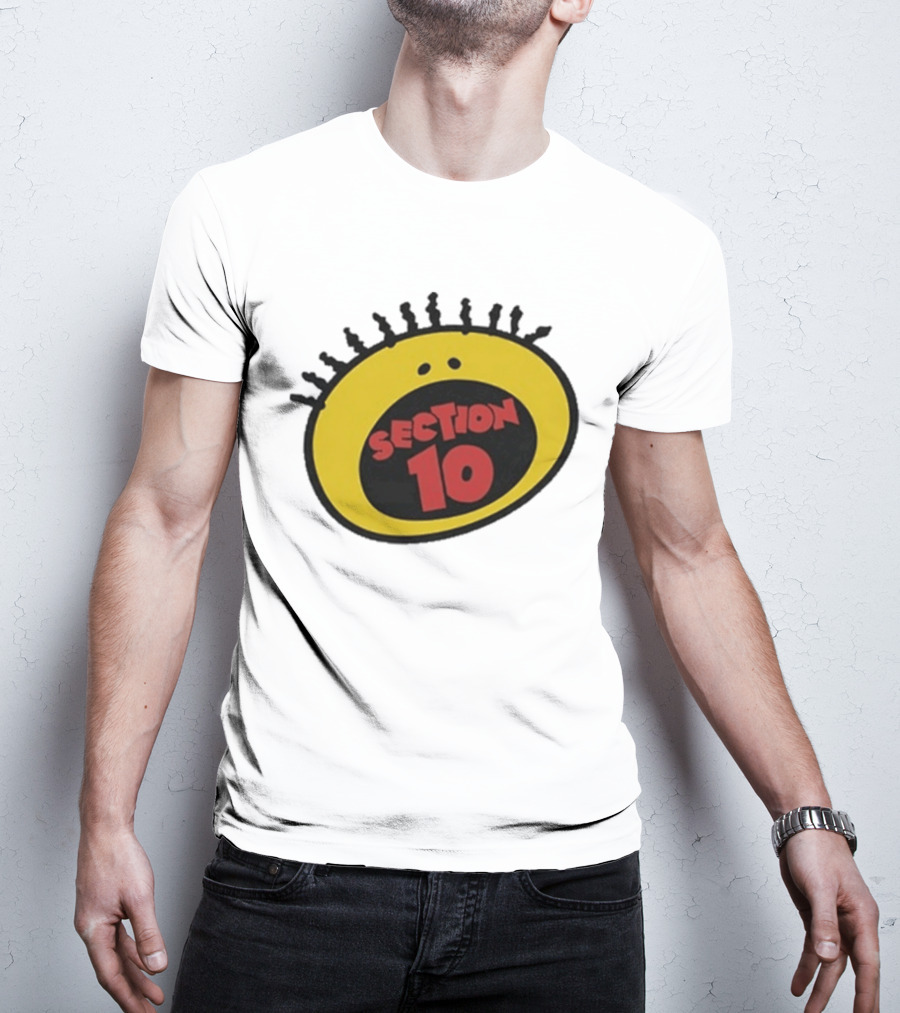 Section 10 Bold Yellow Oval Red T-Shirt
