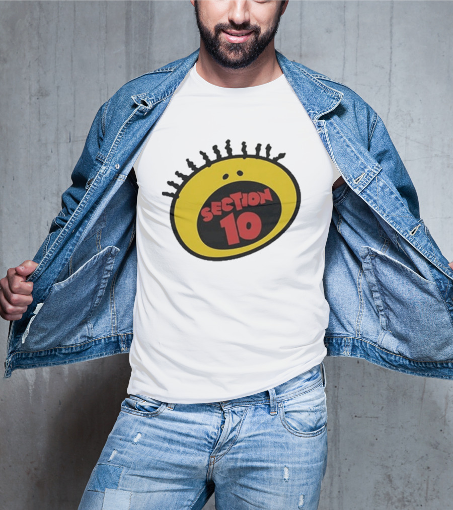 Section 10 Bold Yellow Oval Red T-Shirt