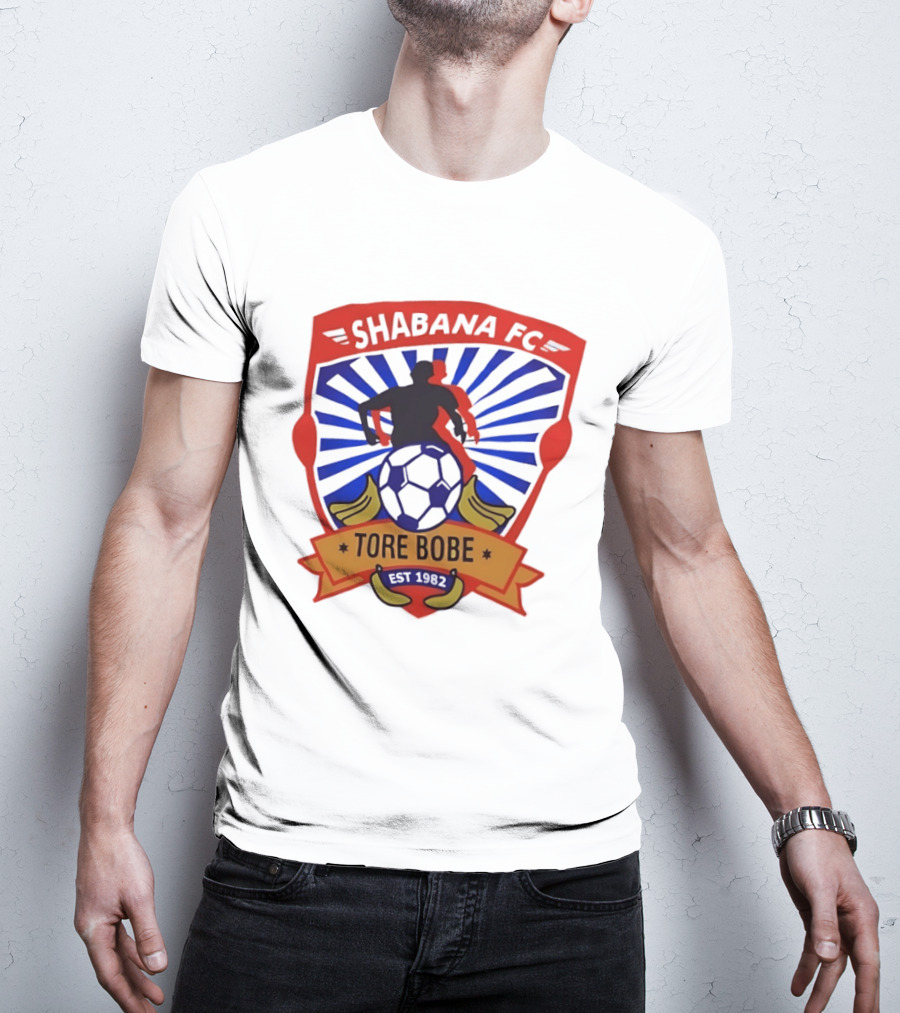 Shabana FC Tore Bobe Est 1982 Soccer Emblem With Player And Ball T-Shirt