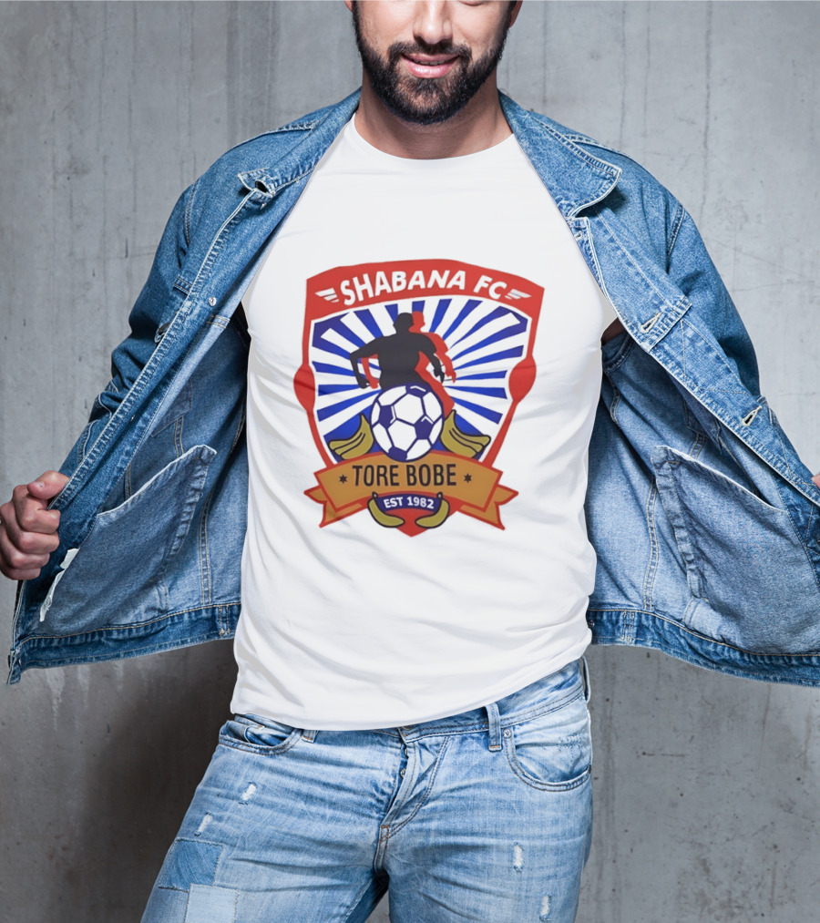 Shabana FC Tore Bobe Est 1982 Soccer Emblem With Player And Ball T-Shirt