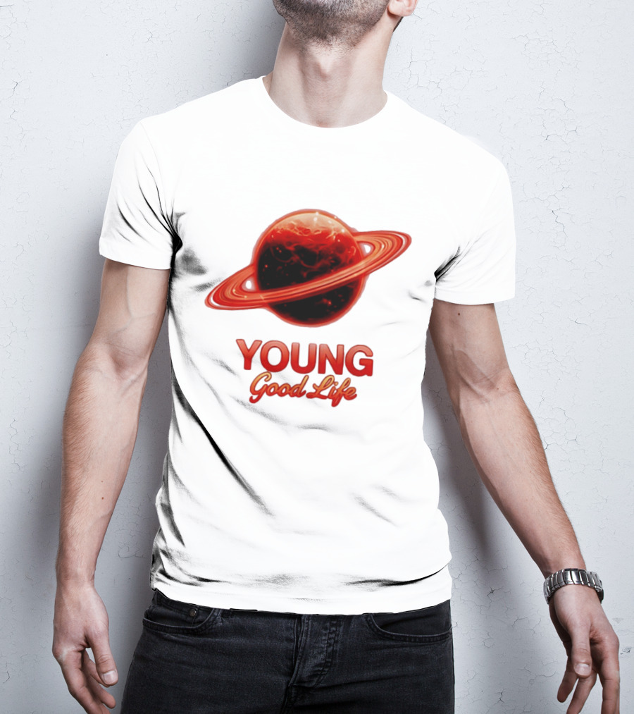 Young Good Life Red Planet Rings T-Shirt