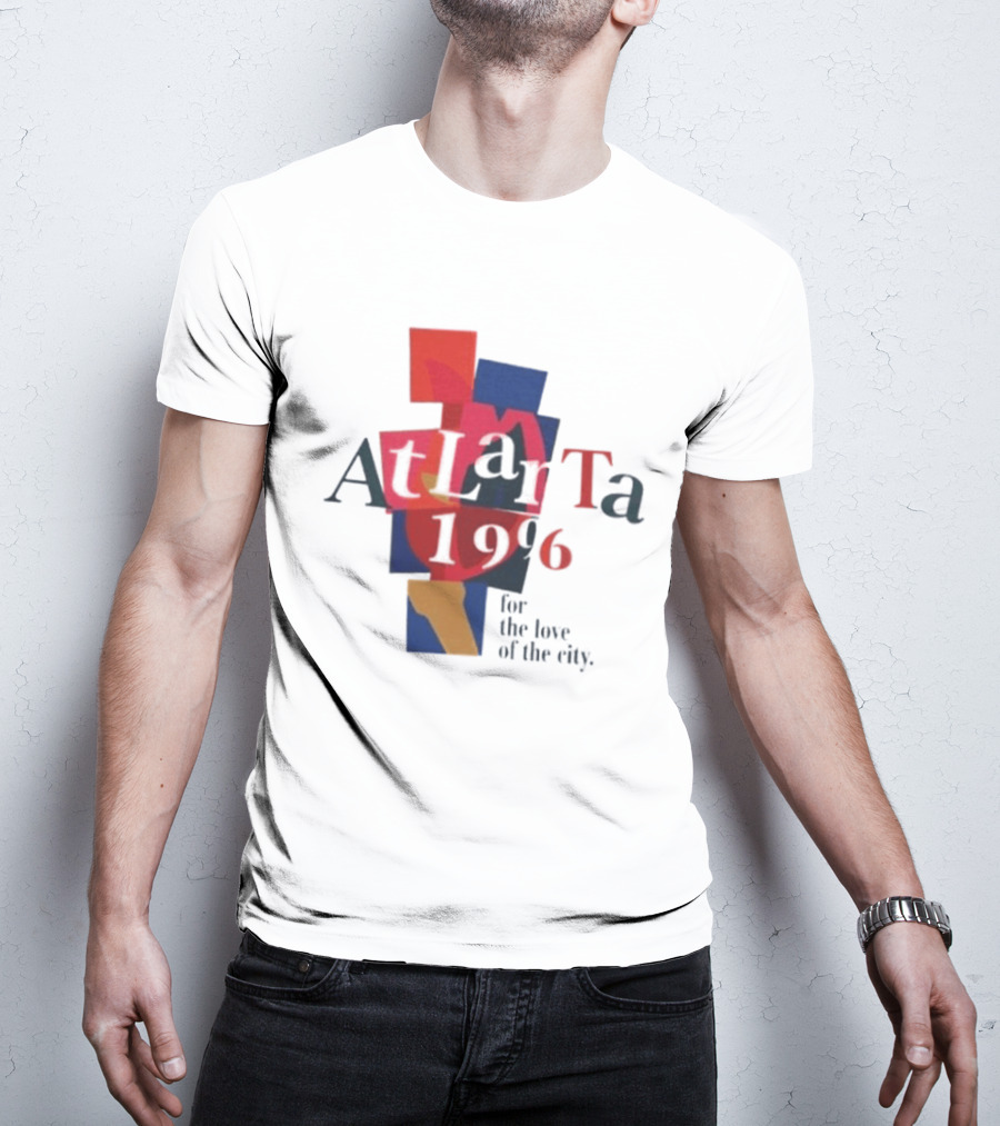 Atlanta 1996 For The Love Of The City Colorful Geometric Shapes T-Shirt